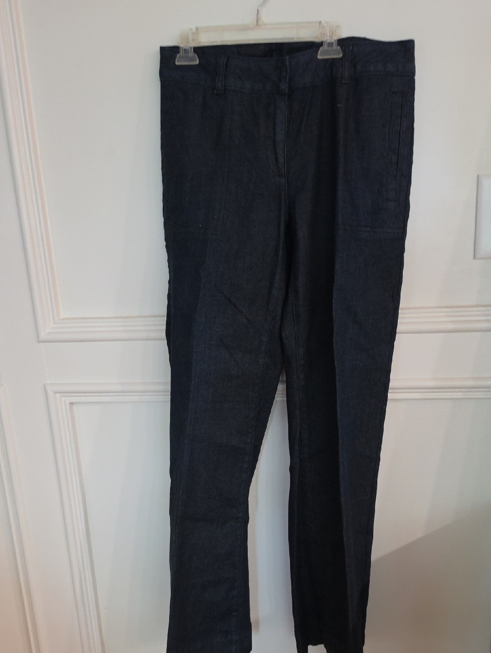 Signature Wide Leg Pants in Dark Indigo Blue